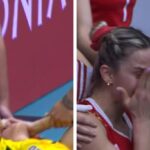 Ολυμπιακός-–-ΑΕΚ:-Σοβαρός-τραυματισμός-αθλήτριας-–-Έβαλαν-τα-κλάματα-οι-παίκτριες-–-Της-γύρισε-άσχημα-ο…